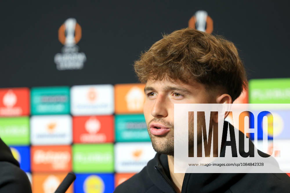 SOCCER - UEFA EL, Sturm vs Marseille GRAZ,AUSTRIA,21.OCT.26 - SOCCER - UEFA Europa League, SK Sturm Graz vs Olympique de Marseille, preview, press conference, PK, Pressekonferenz Sturm. Image shows Simon Seidl (Sturm). GEPAxpictures Buehner-Weinrauch