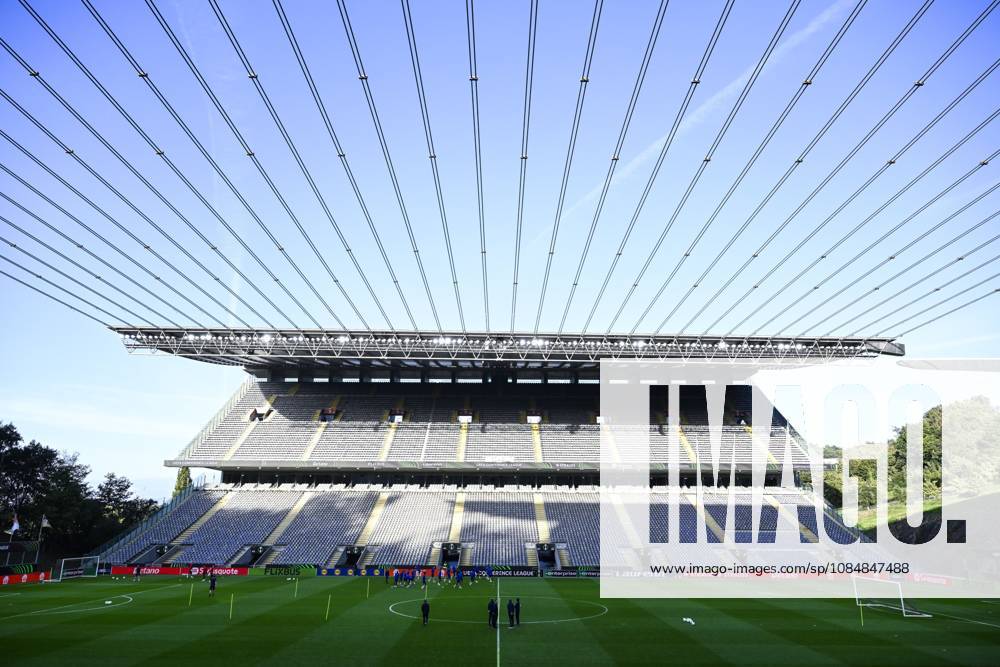 Estadio Municipal de Braga, stadium of SC Braga pictured at a training session of Belgian soccer team KAA Gent, Wednesday 21 October 2026 in Braga, Portugal. The team is preparing for the second match of the UEFA Conference League league phase against Portuguese SC Braga tomorrow. TOM GOYVAERTS TomxGoyvaerts x190518864x
