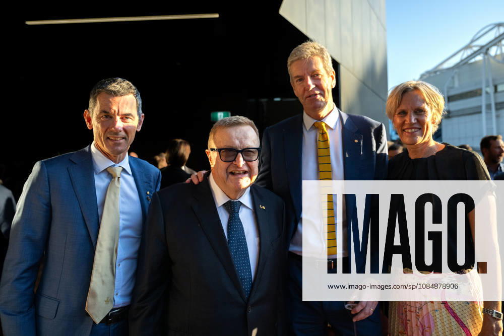 Olympic Games, Olympische Spiele, Olympia, OS ANNIVERSARY DINNER, Tom King, John Coates, James Tomkins and Naomi McCarthy at the 1956 Olympic Games 70th Anniversary Celebrations, in Melbourne, Wednesday, October 21, 2026. ( NO ARCHIVING MELBOURNE VICTORIA Australia