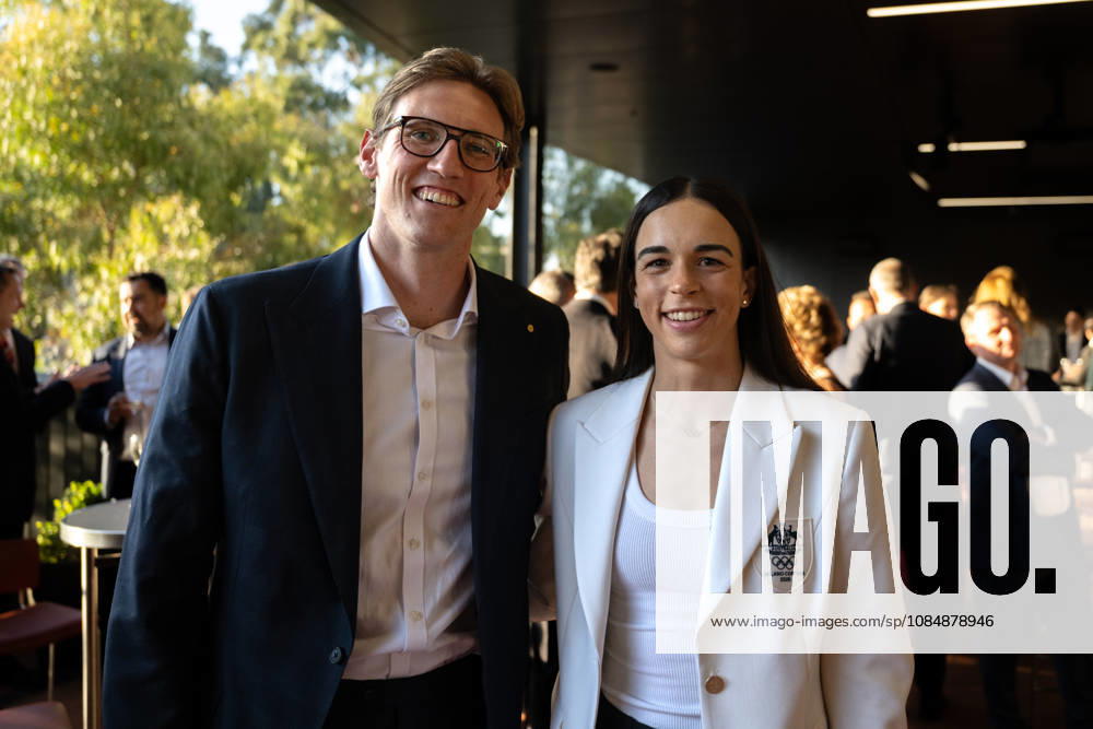 Olympic Games, Olympische Spiele, Olympia, OS ANNIVERSARY DINNER, Mack Horton and Jakara Anthony at the 1956 Olympic Games 70th Anniversary Celebrations, in Melbourne, Wednesday, October 21, 2026. ( NO ARCHIVING MELBOURNE VICTORIA Australia