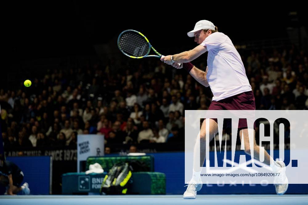 Alex Michelsen of the United States pictured in action during the European Open ATP, Tennis Herren tennis tournament in Brussels, on Friday 23 October 2026. This year s edition of the tournament is taking place from 17 to 25 October JASPERxJACOBS x190775539x