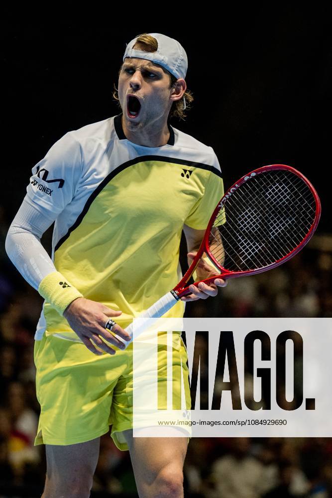 Zizou Bergs of Belgium celebrates during the European Open ATP, Tennis Herren tennis tournament in Brussels, on Friday 23 October 2026. This year s edition of the tournament is taking place from 17 to 25 October JASPERxJACOBS x190798049x