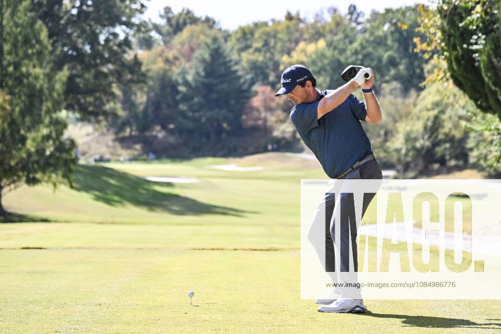 ST. LOUIS , MO - OCTOBER 24: Greg Chalmers of Australia starts his tee shot on the fifth hole during the second round of the PGA, Golf Herren TOUR Champions Stifel Charity Classic on Saturday October 24th, 2026 at Norwood Hills Country Club in St. Louis, MO (Photo by Rick Ulreich Icon Sportswire) GOLF: OCT 24 PGA TOUR Champions Stifel Charity Classic Icon4214231