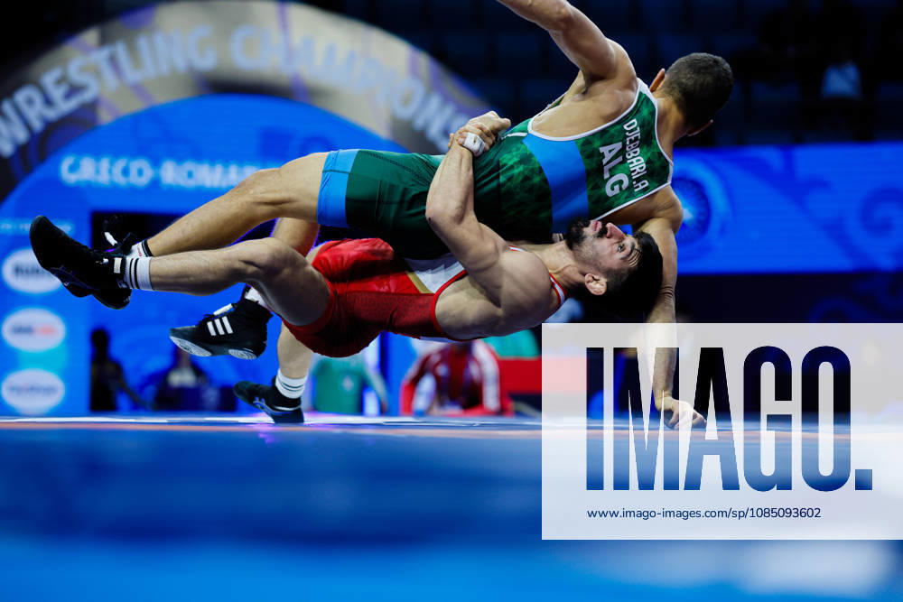 Senior World Championships, 63 kg Greco-Roman: Kerem Kamal (TUR) defeated Abdeldjebar Djebbari (ALG)