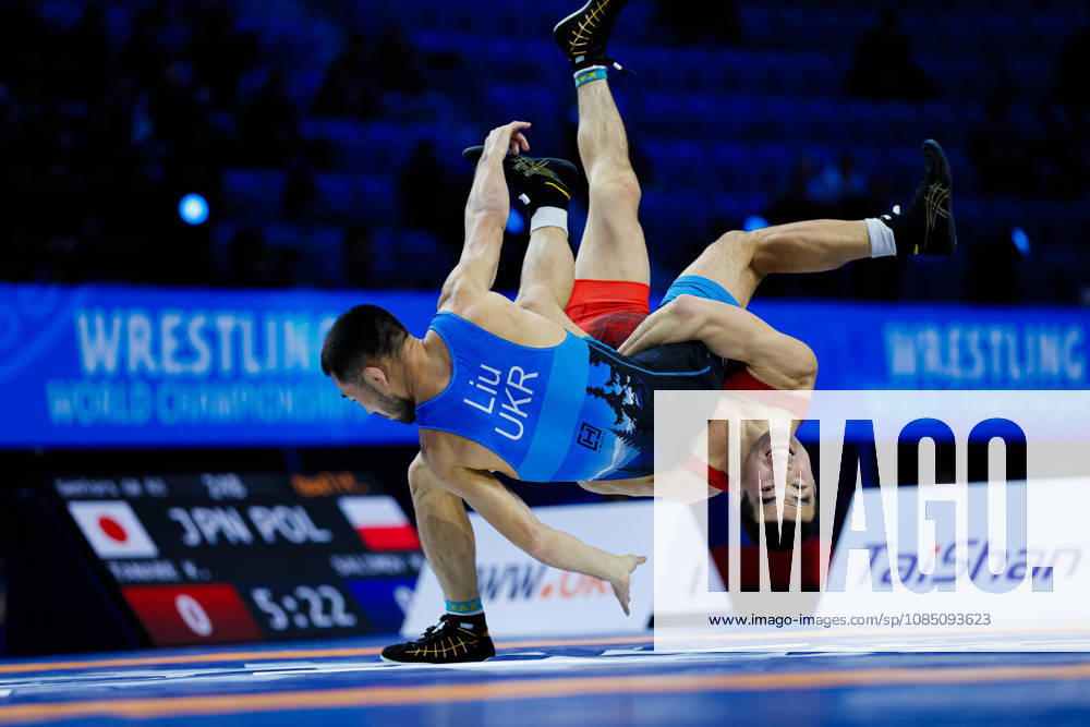 Senior World Championships, 63 kg Greco-Roman: Maksym Liu (UKR) defeated Mirambek Ainagulov (KAZ)