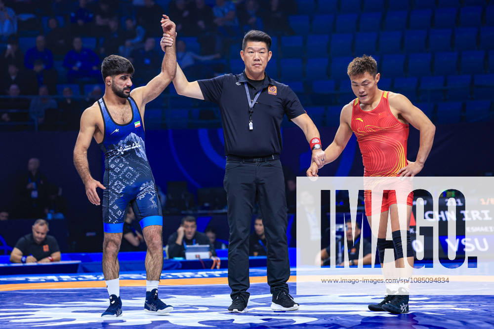 Senior World Championships, 67 kg Greco-Roman: Saeid Morad Gholi Esmaeili Leivesi (IRI) vs. Xinxin Jin (CHN)