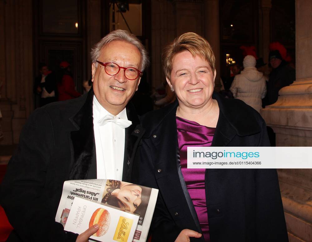Hannes Swoboda ÀAustrian European politician and Brigitte Ederer Member of the Board Siemens AG after the Opera Ball on 17 02 2012 in Vienna