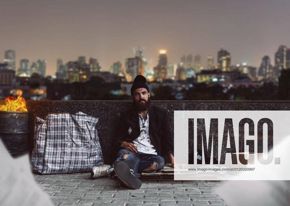 IMAGO Creative: Gesellschaft, Armut Dirty vagrant model released, Symbolfoto, 06.02.2020 10:17:59,