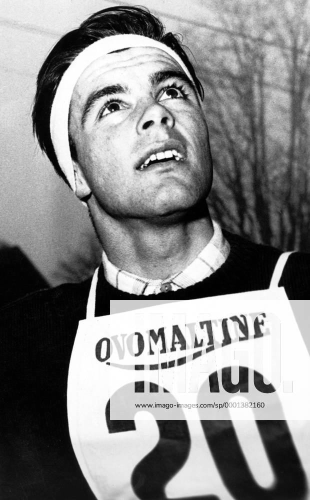 Toni Sailer (Österreich) - PUBLISHING RIGHTS FOR GERMAN MEDIA ONLY Alpiner Skilauf Herren Weltcup 1954 1955, Welt-Cup, Worldcup, World, WC, Ski Alpin, Skisport, Abfahrt, Vneg, Vsw Porträt Lauberhorn Wengen
