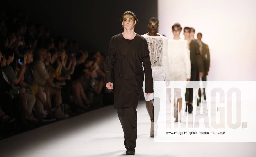 Roy Frank RJ Middle Breaking Bathroom , Models SOPOPULAR Show at Frame the Mercedes Benz Fashion Week Berlin on 7 July 2015 at Mercedes Benz Tent on Brandenburg Gate in Berlin