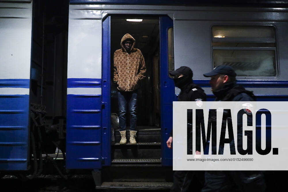 Refugees From Ukraine Arrive At The Train Station In Poland People arrive on a train from Ukraine at the main railway station due to ongoing Russian invasion on Ukraine. Przemysl, Poland on February 28, 2022. Russian invasion on Ukraine causes a mass exodus of refugees to Poland. Przemysl Poland