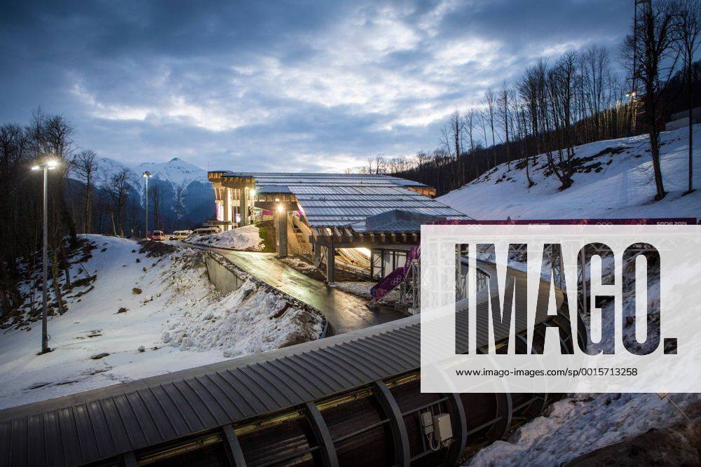 , Krasnaja Poljana , Sanki Sliding Center , Rodeln , Doppelsitzer im Rodeln , Herren , Training im Bild: Sanki Sliding Center