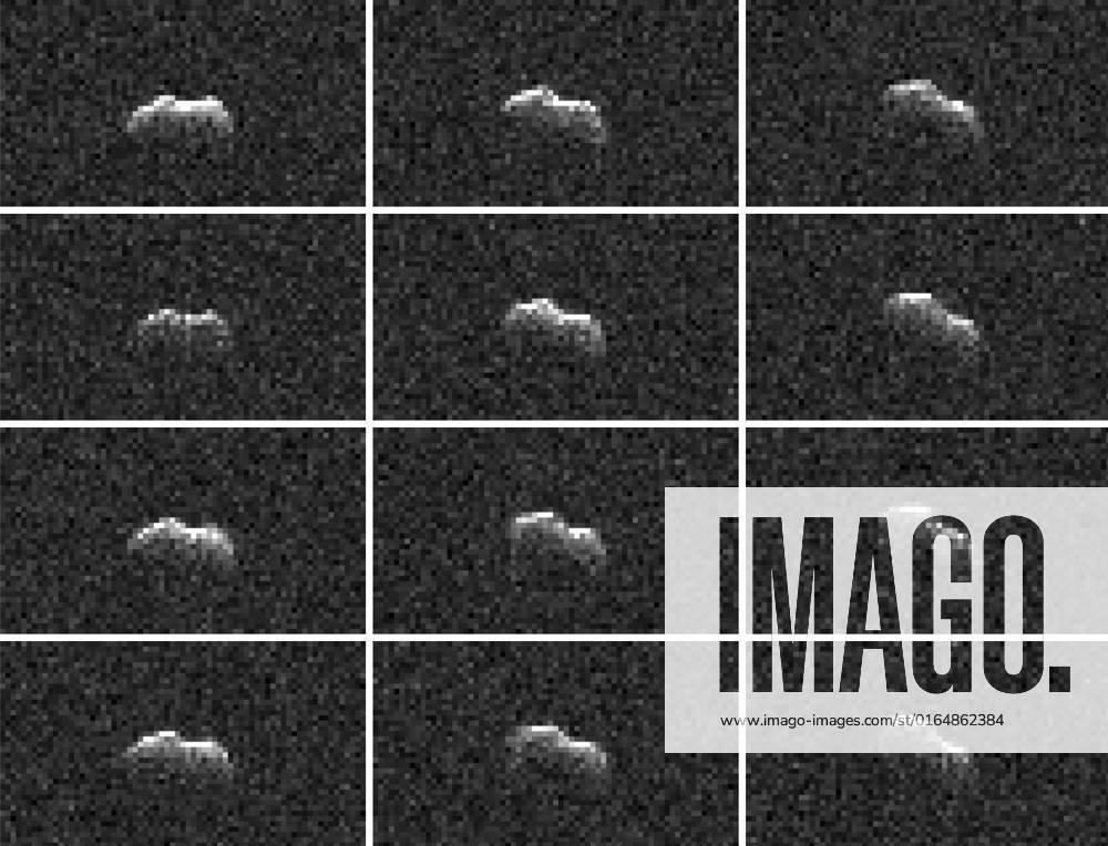 On March 21, 2021, the large asteroid 2001 FO32 made a close approach with our planet, passing at a distance of about 1.25 million miles (2 million kilometers) or 5 1 4 times the distance from Earth to the Moon. While there was no risk of the near-Earth asteroid colliding with Earth as its orbit is very well known, scientists at NASA s Jet Propulsion Laboratory in Southern California took the opportunity to capture these radar images of the asteroid as it tumbled past. Using NASA s 34-meter (111.5-feet) Deep Space Station 13 (DSS-13) radio antenna at the Deep Space Network s Goldstone Deep Space Communication Complex near Barstow, California, radio signals were transmitted to 2001 FO32. The signals then bounced off the surface of the as