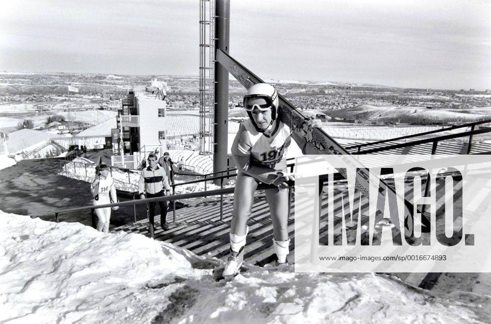 OLYMPISCHE WINTERSPIELE 1988 IN CALGARY Jens Weissflog (DDR) 13.08.1988 FOTO (C): WEREK Pressebildagentur MODELxRELEASExx