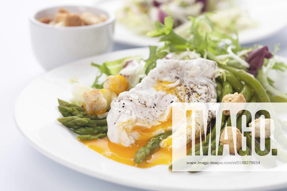 Breakfast with asparagus,eggs and tomato