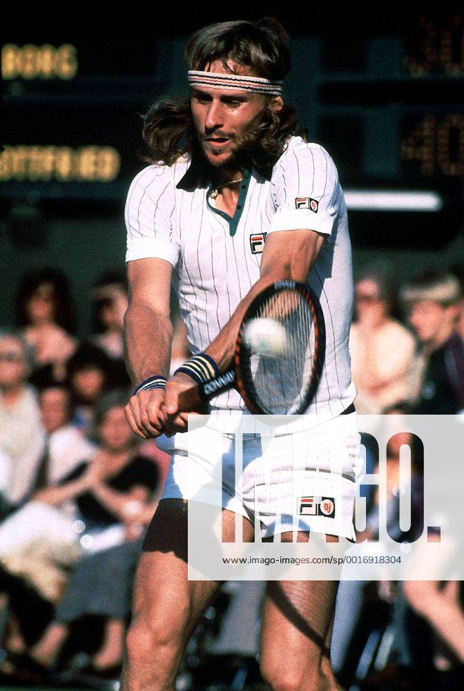 BORG Bjorn SWE Wimbledonsieger All England Tennis Championships Wimledon Tennis Turnier 1980 Aktion