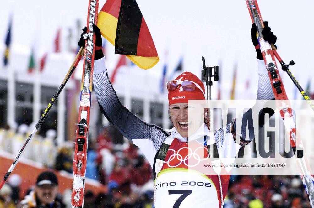 WILHELM Kati GER Olympiasiegerin Biathlon10 km Verfolgung der Frauen in Cesana am 18.02.2006 Olympische Winterspiele 2006 in Turin Italien