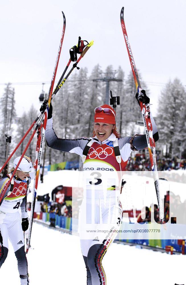 WILHELM Kati GER 2.Platz Biathlon Massenstart der Frauen am 25.02.2006 in Cesana Olympische Winterspiele 2006 in Turin Italien