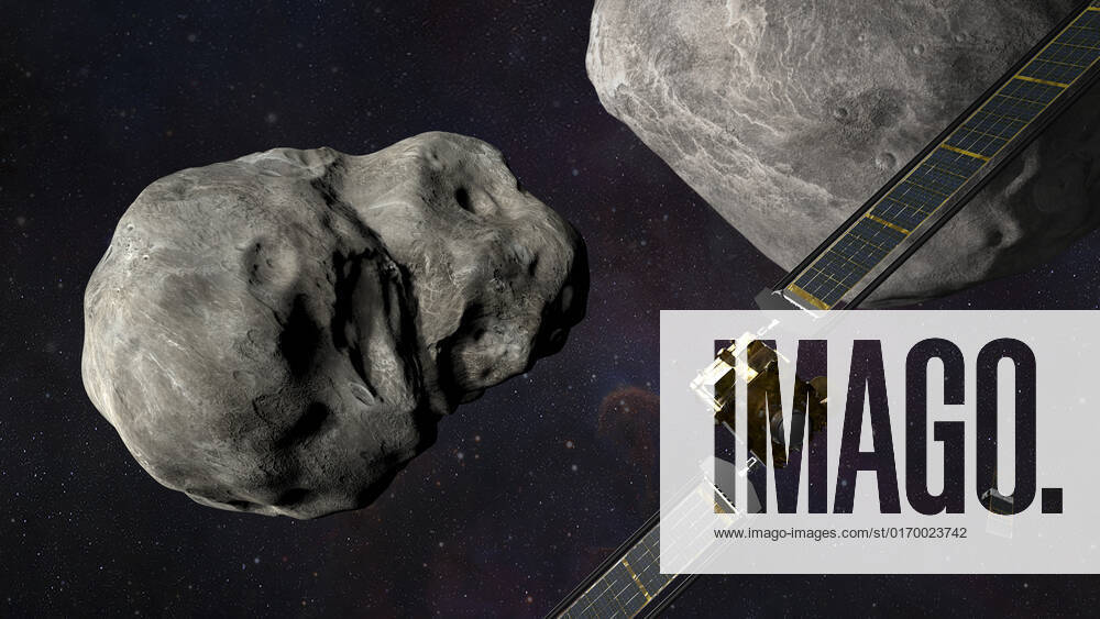 NASA s Double Asteroid Redirection Test (DART) spacecraft prior to impact at the Didymos binary asteroid system showed in this undated illustration handout. A spacecraft built by Nasa is set to intentionally crash into a small asteroid as part of a planetary protection test mission. Vandenberg USA - ZUMA 20220926_new_z03_034