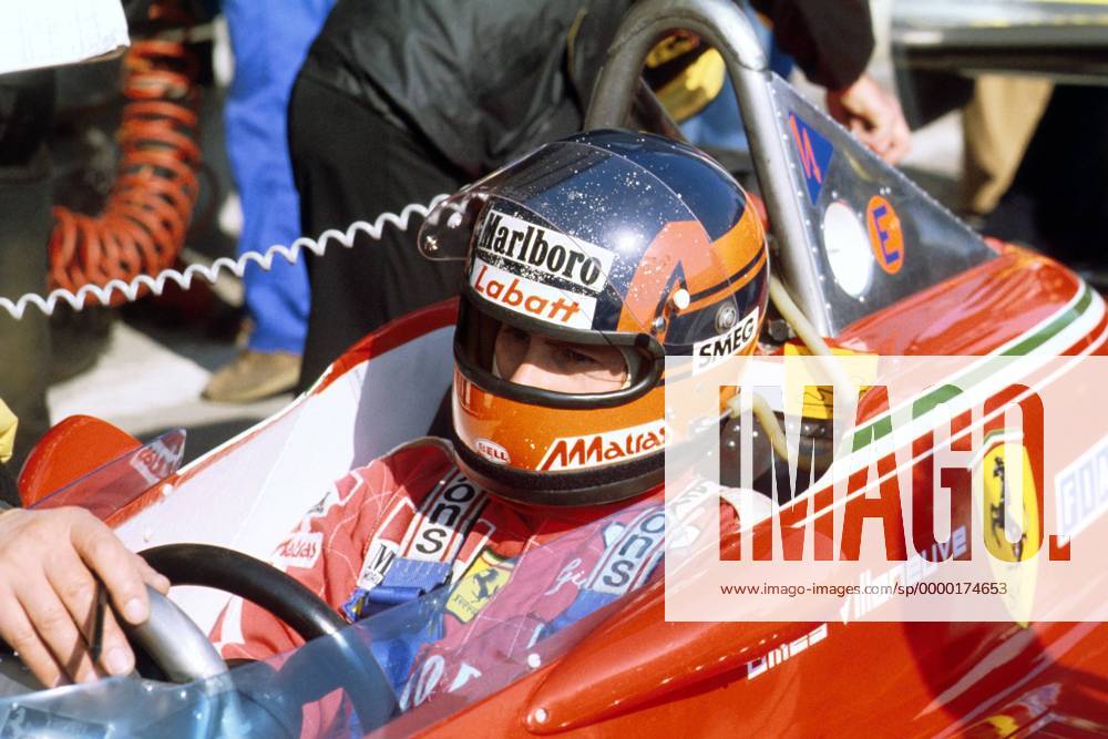 Gilles Villeneuve (Kanada Ferrari) im Cockpit seines Boliden Motorsport Grand Prix Herren Großer Preis von Spanien 1979, Formel 1 Weltmeisterschaft, F1, F, GP Einzelbild Jarama