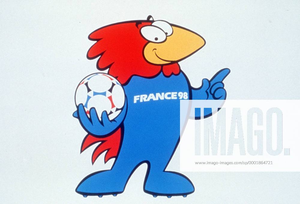 Footix, das Maskottchen der Weltmeisterschaft 1998 Fußball WM Herren Weltmeisterschaft 1998, Vdia Einzelbild