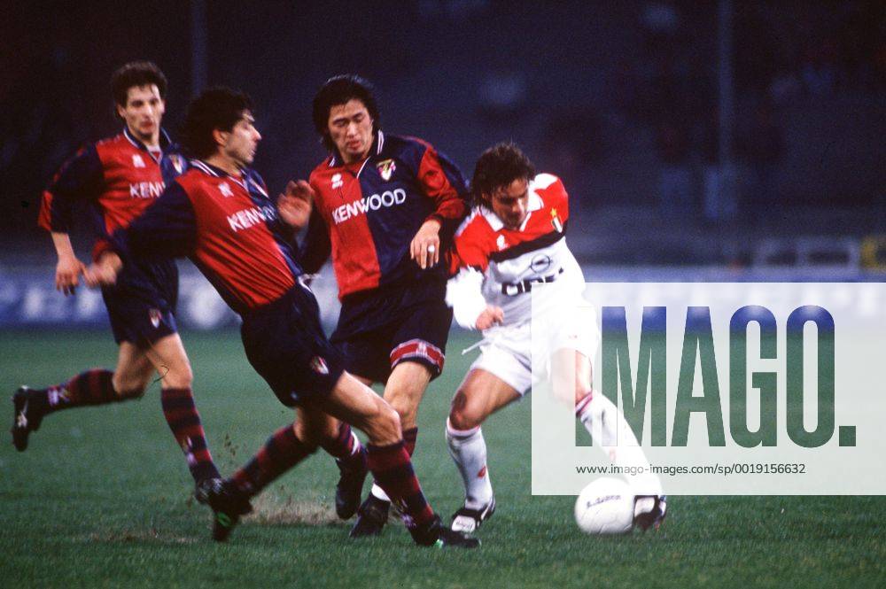 KAZU MIURA, MARCO SIMONE CAMPIONATO 1994 1995 SERIE A FC GENOA 1893 CFC