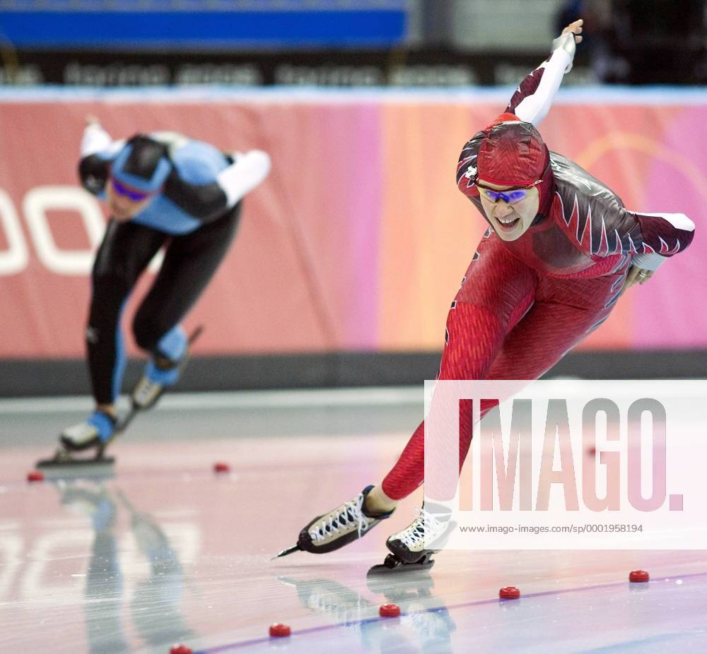Clara Hughes (Kanada) - (oly2006022516) Eisschnellauf OS Winter Damen Olympische Spiele Turin 2006, Winterspiele, 5000m, 5000 m, Meter Gruppe Turin