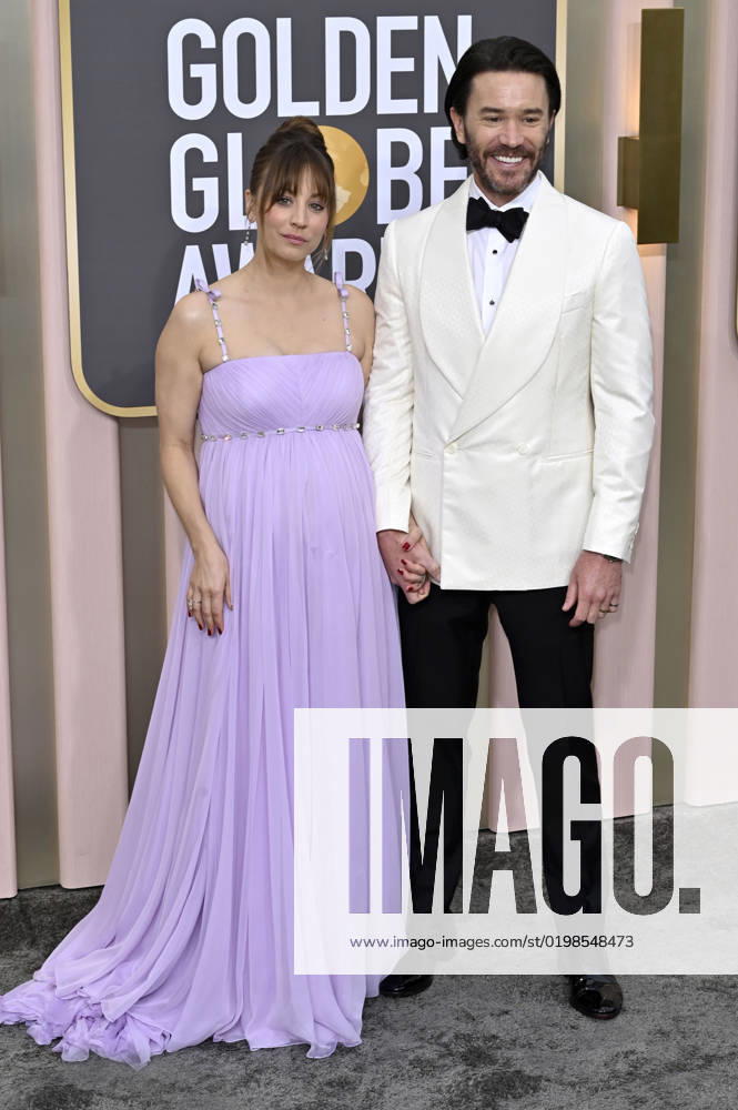 Tom Pelphrey and Kaley Cuoco at the 80 Golden Globe Awards at the Beverly Hilton Hotel Beverly Hills, 10 01 2023. Foto:xD.xBedrosianx xFuturexImage