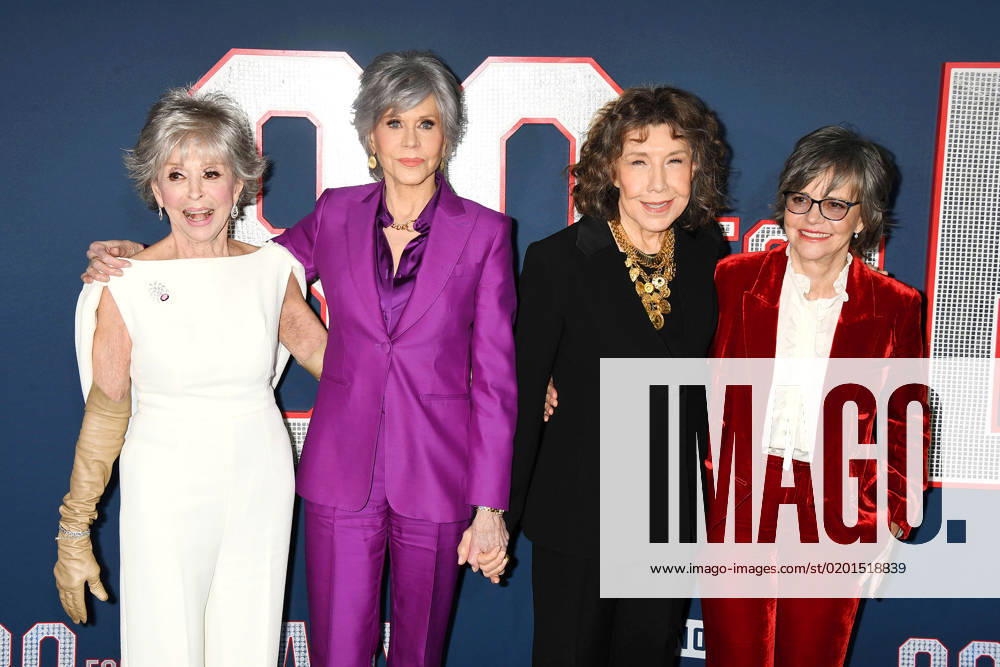 Rita Moreno, Jane Fonda, Lily Tomlin and Sally Field at the 80 for Brady movie premiere on 31 01 2023 in Los Angeles 80 For Brady movie premiere in Los Angeles starring Jane Fonda, Tom Brady¦.