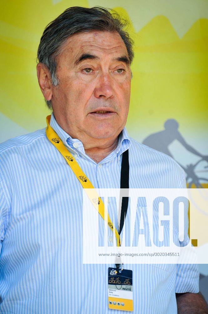 - ANTWERPEN, BELGIUM: Former Belgian cyclist Eddy Merckx pictured at the start of stage 3 of the 102nd edition of the Tour de France cycling race, 159,5 km from Antwerp to Huy, Monday 06 July 2015. This year s Tour de France is taking place from 4 to 26 July. LUCxCLAESSEN x04658670x