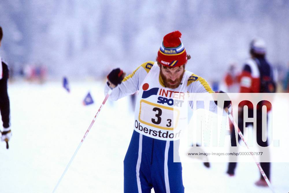 Thomas Wassberg (Schweden) auf der Strecke Nordischer Skilauf WM Herren Weltmeisterschaft 1987, Skisport, Skilanglauf, Langlauf, Ski Nordisch Einzelbild Oberstdorf