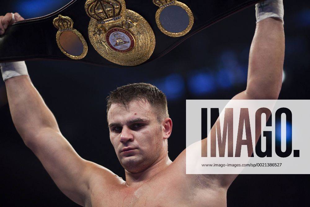 Intercontinental Championship Boytsov vs. Garcia Rostock Germany Boxen in Rostock; WBA Intercontinental Championship Denis Boytsov ( Russia) vs. Israel Carlos Garcia (Puerto Rico) Boytsov mit Gürtel