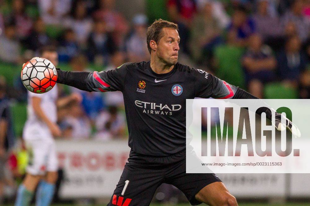 5 Mar 2016: Thomas Sorensen of Melbourne City clears the ball during the 22nd round of the 2015-16 Hyundai A-League Season between Melbourne City and Sydney FC held at AAMI Park, VIC, Australia. (Photo by Jason Heidrich Icon Sportswire) SOCCER: MAR 05 A-League - Sydney FC at Melbourne City FC Icon160305051