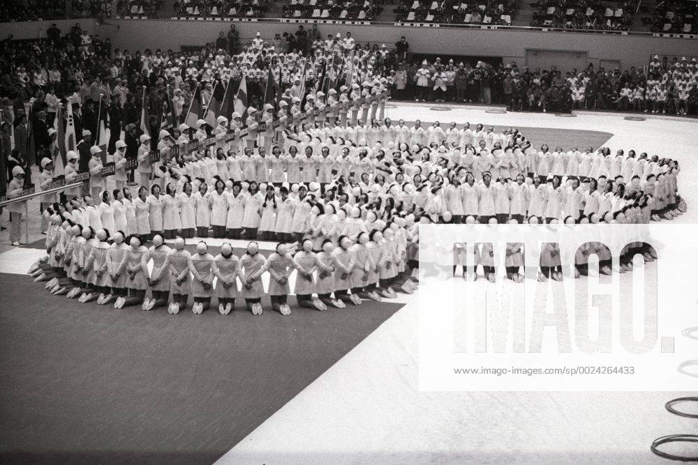 Choreographie während der Schlussfeier der Olympischen Spiele 1972 in Sapporo