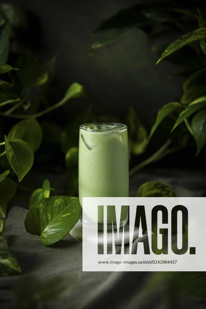 A healthy Iced Matcha with Houseplants A healthy Iced Matcha with Houseplants