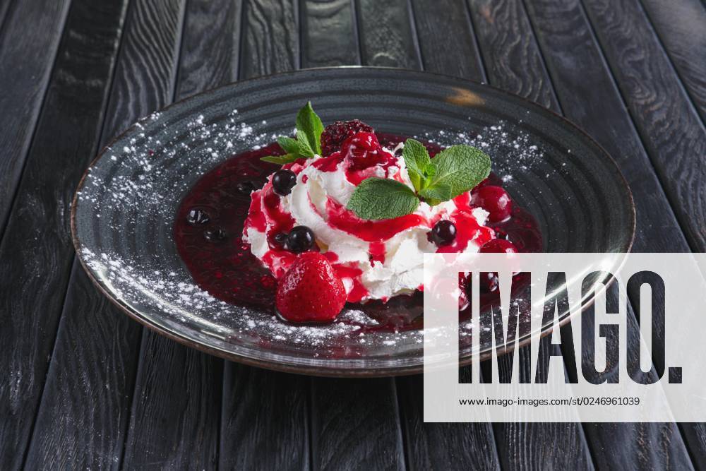 Mascarpone with Cherry and Strawberry jam