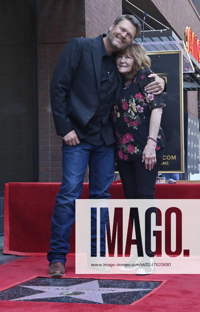 Singer and entertainer Blake Shelton is joined by his mother Dorothy Shackleford during an unveiling ceremony honoring him with the 2,755th star on the Hollywood Walk of Fame on Friday, May 12, 2023. LAP2023051217 JIMxRUYMEN