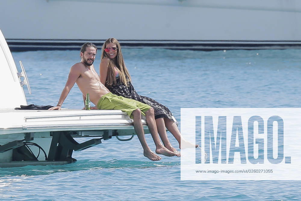 Heidi Klum And Tom Kaulitz On Board A Yacht - Cannes NO WEB NO APPS IN FRANCE UNTIL JUNE 3 - Heidi Klum and her companion Tom Kaulitz enjoy a sunny day on a yacht at Lerins Islands during the 71st Cannes Film Festival. May 19, 2018. Photo by ABACAPRESS.COM Cannes France