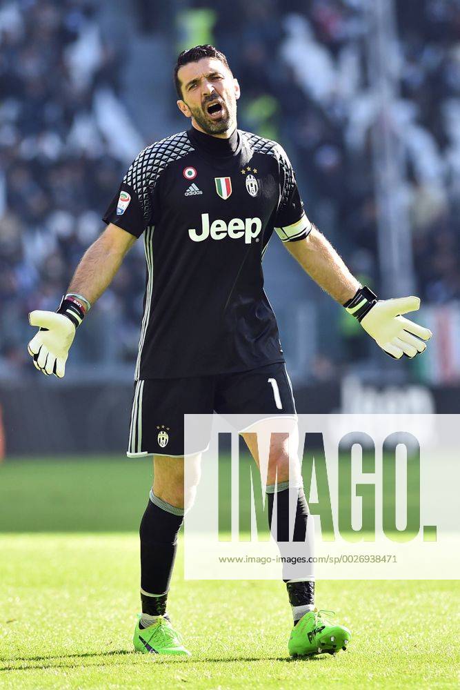 TURIN ITALY 22 JANUARY 2017: Gianluigi Buffon (Juventus) during the match Fußball (ITA) Serie A - Juventus Turin - Lazio Rom -- Juventus Stadium MassimoxInsabato