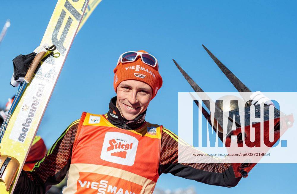 - SPORT 29.01.2017, Casino Arena, Seefeld, AUT, FIS Weltcup Nordische Kombination, Seefeld Triple, Siegerehrung, 3. Tag, im Bild Sieger Eric Frenzel (GER) Winner Eric Frenzel of Germany celebrates on Podium after the 3rd Day of the FIS Nordic Combined World Cup Seefeld Triple at the Casino Arena in Seefeld, Austria on 2017 01 29. -Pressefoto Seefeld EP_fei