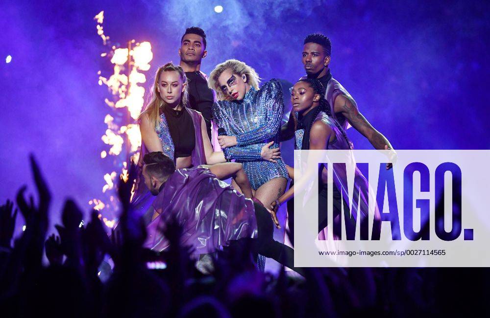 Lady Gaga performs during the halftime show at Super Bowl LI at NRG Stadium in Houston on February 5, 2017. SBP201702061067 KEVINxDIETSCH