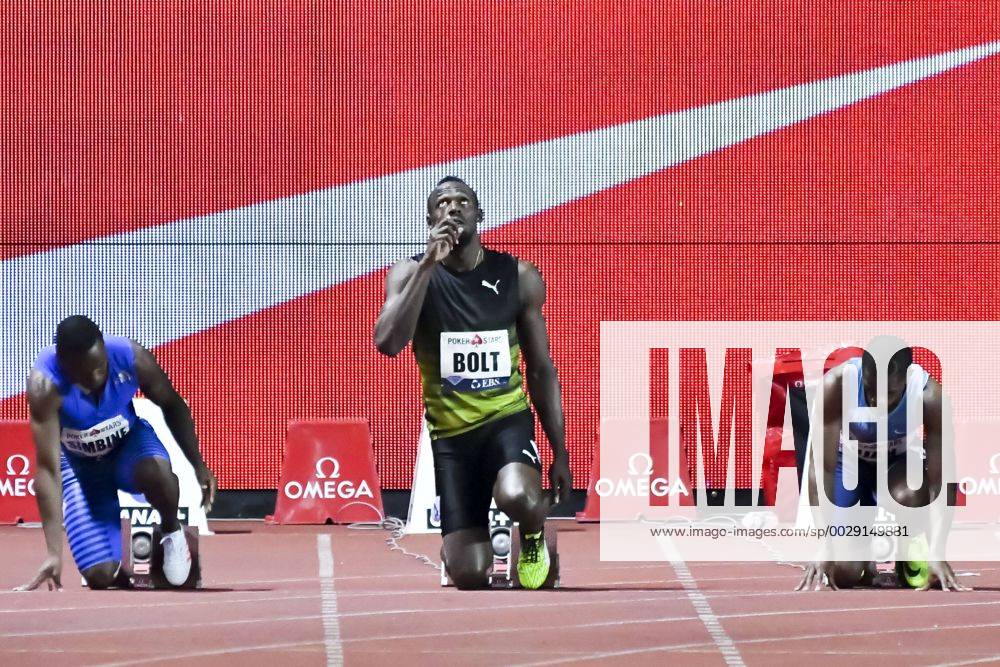 Usain Bolt (Jamaique) ATHLETISME : Ligue de diamant - Meeting Herculis de Monaco - Monaco - 21 07 2017 NorbertScanella Panoramic