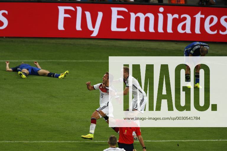 Rio the Janeiro 13 07 2014 World Cup 2014 World Championship Football in Brazil Maracana Stadium World Cup final Germany Argentina Mario Goetze and Others Schuerrle after the 1 0 Germany Argentina