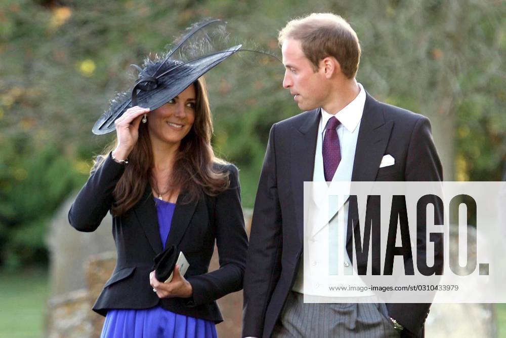 Prince William and Kate Middleton attend a friend s wedding in the English countryside 46565, NORTHLEACH, GLOUCESTERSHIRE, UNITED KINGDOM - Saturday October 23 2010. Prince William and girlfriend Kate Middleton attend the wedding of thier horse riding chum Harry Meade in the Cotswold village of Northleach, Gloucestershire. International eventer Meade wed Rosie Bradford at the Northleach Parish Church of St Peter and St Paul, Gloucestershire. Meade has been friends with Prince s Harry and William since they were children. In January of 2005 Prince Harry was famously photographed at Harry Meades fancy dress birthday party in a Nazi uniform. Prince Harry did not attend the wedding. UK OUT E-TABLET I
