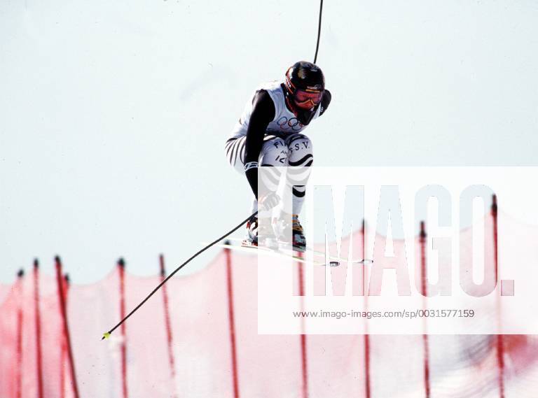 Katja Seizinger Ski Alpin Olympia 1998 in Nagano 08 02 1998 Gold medal in downhill combination and bronze medal in the RSL action downhill Nagano Japan