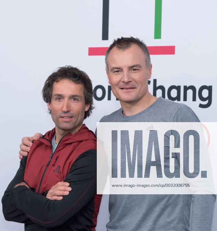 LR Peter SCHLIECKENRIEDER ARD cross-country skiing expert and Sven FISCHER ZDF biathlon expert ARD ZDF Olympic and Paralympic Games press conference in Berlin Germany on 12 12 2017 Â