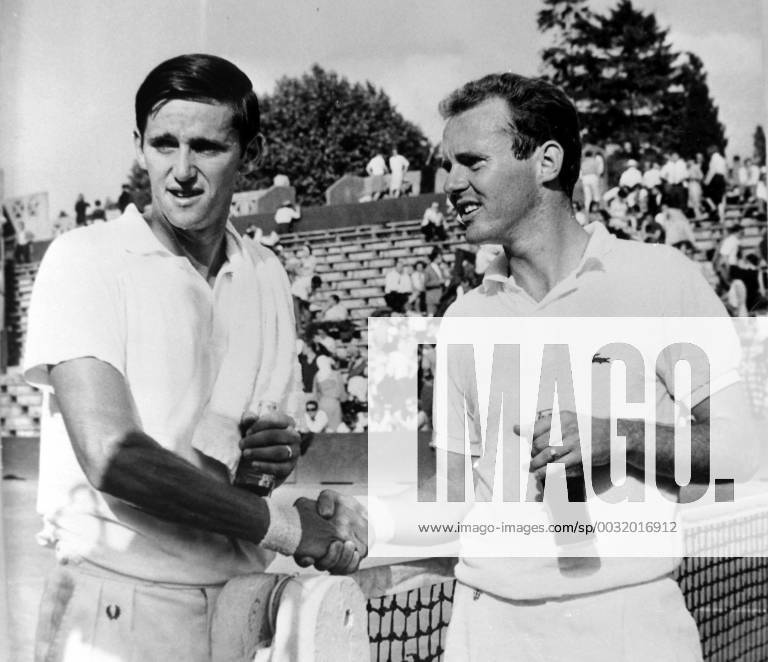 AUSTRALIAN TENNIS PLAYERS KEN FLETCHER AND ROY EMERSON WIN FRENCH INTERNATIONAL DOUBLES TOURNAMENT IN PARIS ; 2 JUNE 1964,