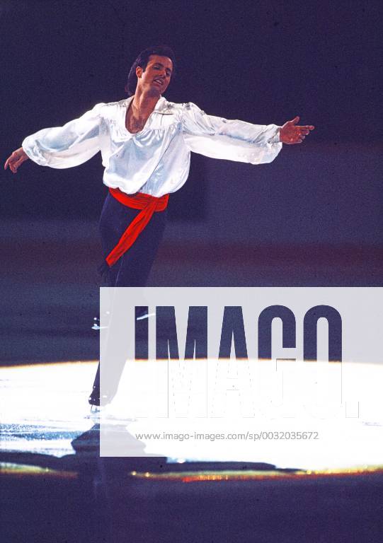 Brian Boitano USA give 1965 figure skater individual gold medals winner at the 1988 Calgary Olympics and world champion Budapest 1988 here at a pageant at the end of the Olympics from Calgary