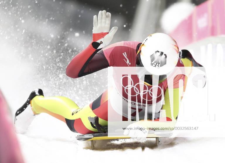 - SPORT (180217) -- PYEONGCHANG, Feb. 17, 2018 -- Germany s Jacqueline Loelling celebrates after crossing finishing line of women event of skeleton at 2018 PyeongChang Winter Olympic Games Olympische Spiele Olympia OS at Olympic Sliding Centre, PyeongChang, South Korea, Feb. 17, 2018. Jacqueline Loelling claimed second place in a time of 3:27.73. ) (SP)OLY-SOUTH KOREA-PYEONGCHANG-SKELETON-WOMEN BaixXuefei
