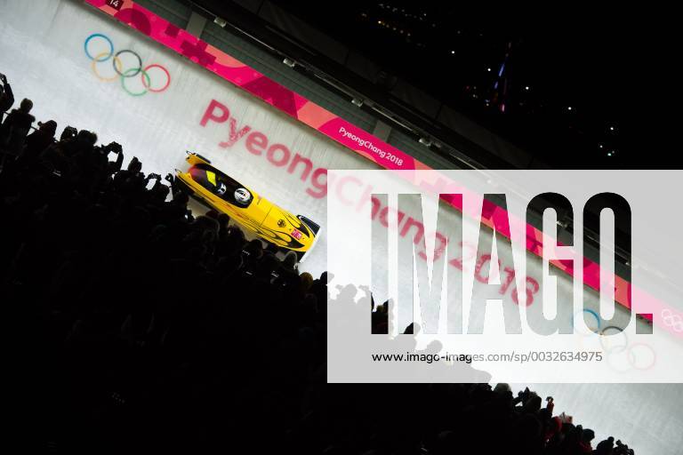 Pyeongchang, South Korea - The German team of MARIAMA JAMANKA and LISA BUCKWITZ on their second to last run of a gold medal night at Women s Bobsled Wednesday, February 21, 2018 at the Olympic Sliding Centre at the Pyeongchang Winter Olympic Games Olympische Spiele Olympia OS , ZUMA Press The Gazette PyeongChang 18: Bobsled Women - ZUMAr157 20180221_zap_r157_036